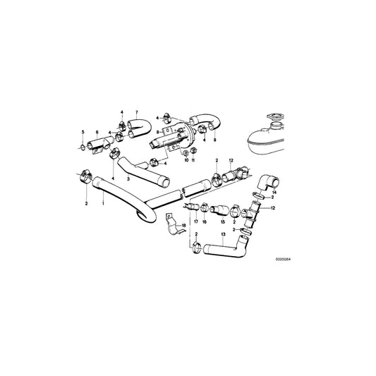 Genuine BMW 11531285252 E24 E23 E28 Hose (Inc. M535i, 635CSi & 735i) | ML Performance UK Car Parts
