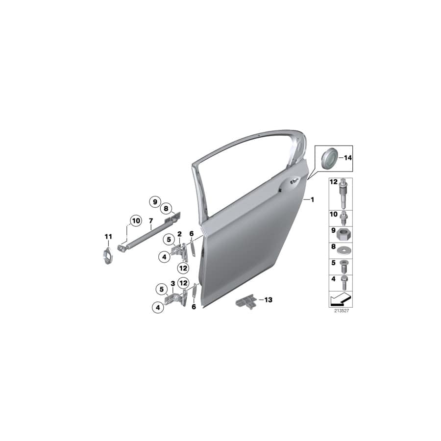 Genuine BMW 51227236569 F03 F03 Door Brake, Rear Left (Inc. 750LiS & 760LiS) | ML Performance UK Car Parts