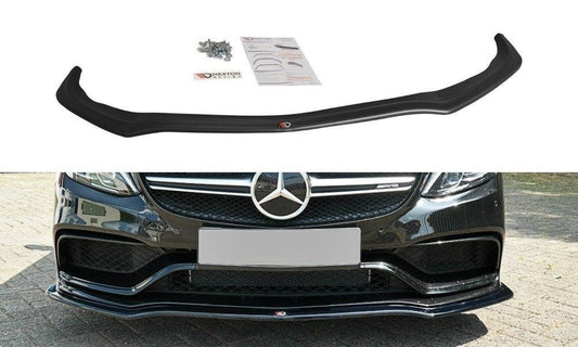 Maxton Design ME-C-205-AMG-ES-FD1T Front Splitter V.1 Mercedes Benz C63 AMG W205 Estate | ML Performance UK Car Parts