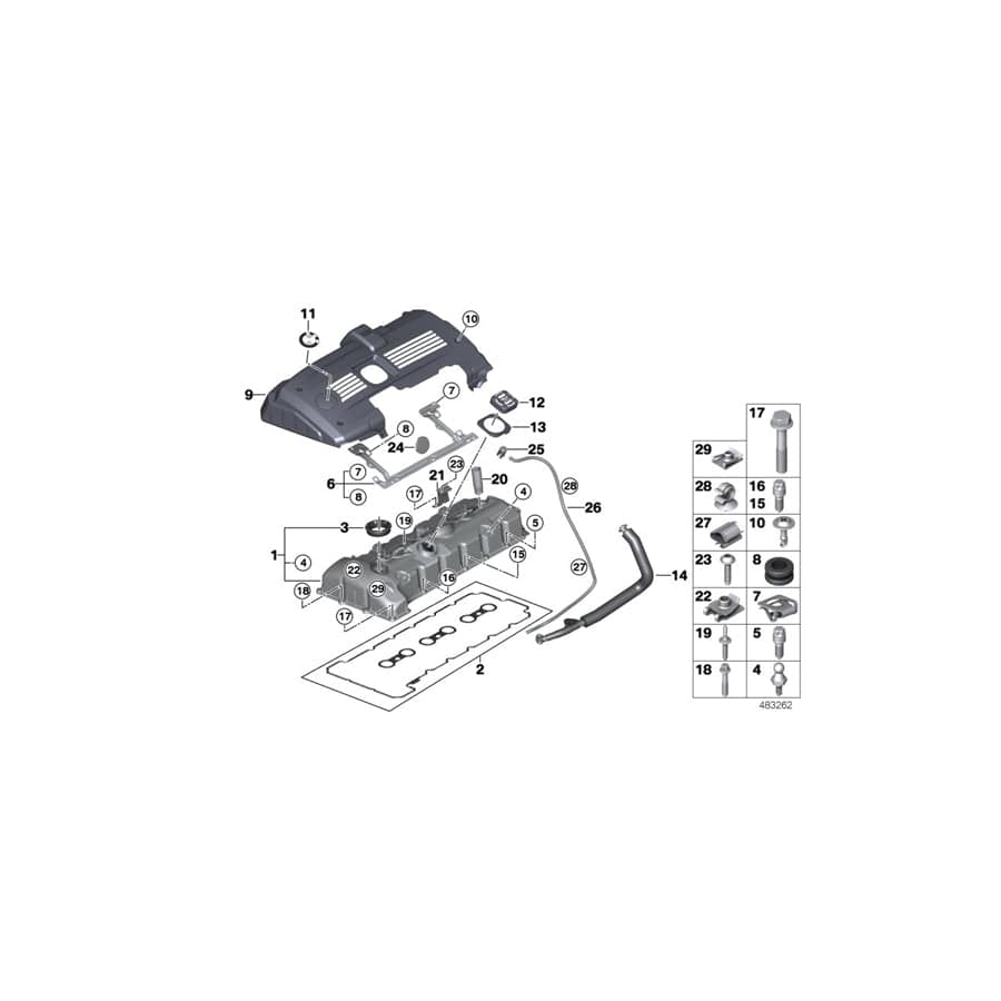 Genuine BMW 11127575033 E70 Ignition Coil Covering (Inc. X5 3.0si) | ML Performance UK Car Parts