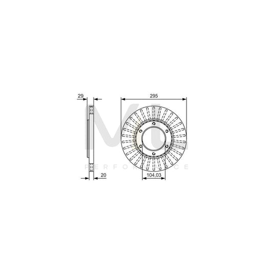 BOSCH 0 986 479 U33 Brake Disc for NISSAN PATROL Vented, Oiled | ML Performance Car Parts