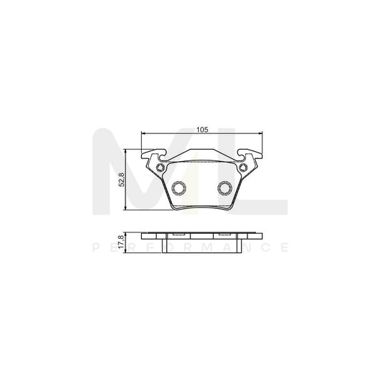 Bosch 0986495074 Brake Pad Set With Mounting Manual BP1498 | ML Performance Car Parts