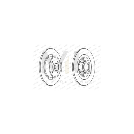 FERODO PREMIER DDF1381C-1 Brake Disc Solid, Coated, without wheel bearing set | ML Performance Car Parts
