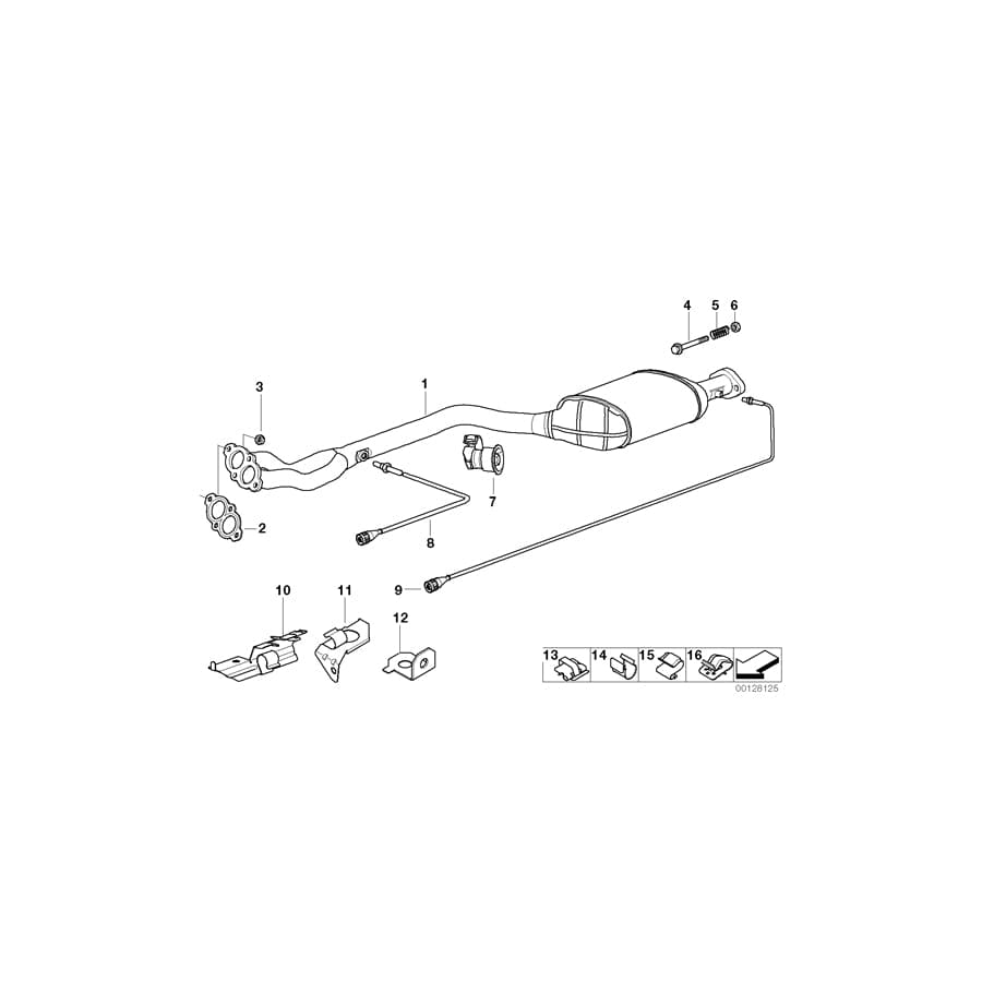 Genuine BMW 18301435668 E36 Rp-Exhaust Pipe Catalytic Converter (Inc.  & Z3 1.9) | ML Performance UK Car Parts