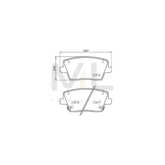 Brembo P 30 112 Brake Pad Set For Hyundai I30 With Acoustic Wear Warning | ML Performance Car Parts