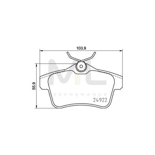Brembo P 06 102 Brake Pad Set Excl. Wear Warning Contact, With Brake Caliper Screws | ML Performance Car Parts
