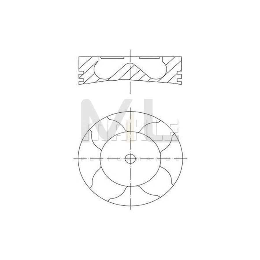 MAHLE ORIGINAL 081 PI 00103 000 Piston 84 mm, with cooling duct, with piston ring carrier | ML Performance Car Parts