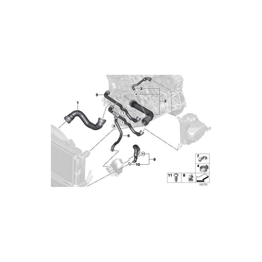 Genuine BMW 32411712735 F07 E60 Hose Clamp L12-14,5 (Inc. 525td) | ML Performance UK Car Parts