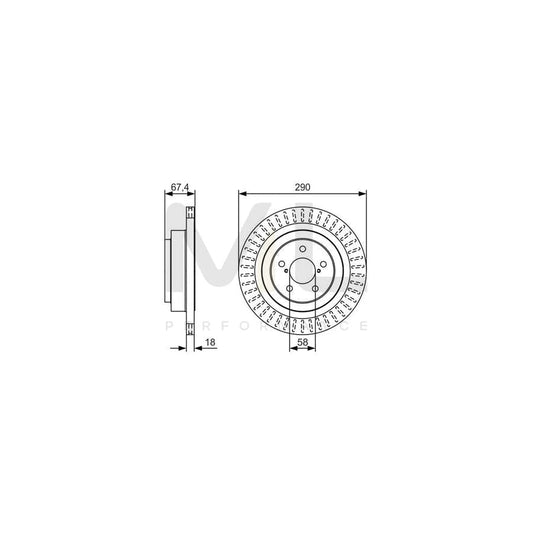 BOSCH 0 986 479 T56 Brake Disc Vented, Oiled | ML Performance Car Parts
