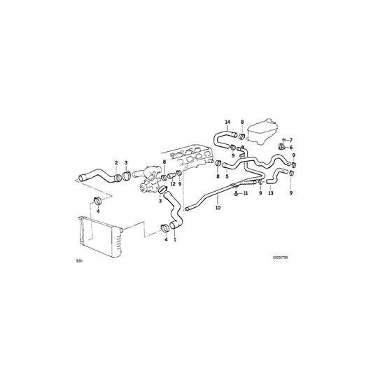 Genuine BMW 11531317589 E36 Hose F Radiator And Engine Return (Inc. M3) | ML Performance UK Car Parts