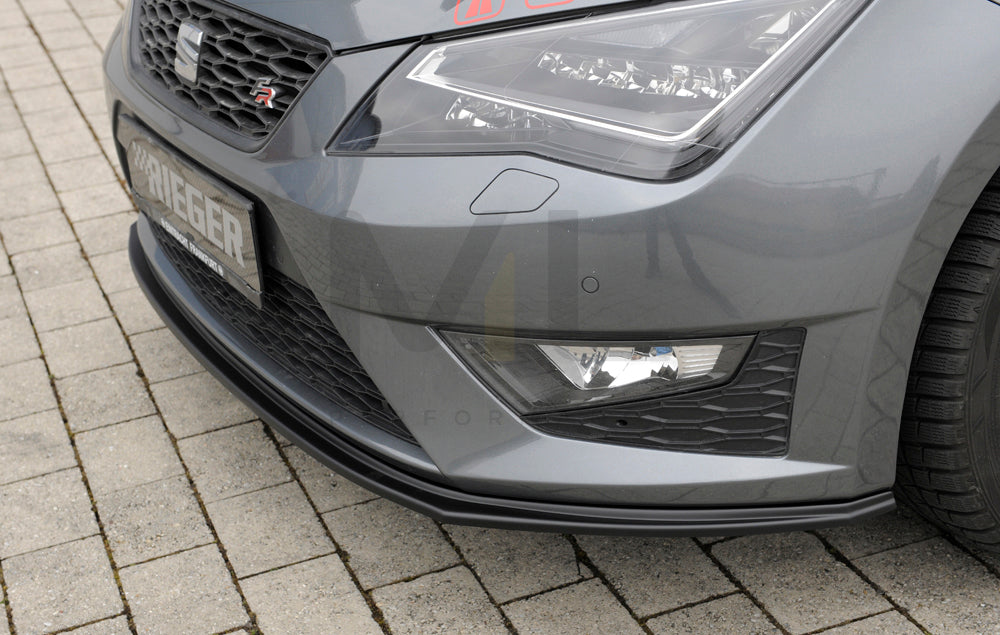 Rieger 00027022 SEAT 5F Front Splitter (Leon FR & Leon Cupra) 3 | ML Performance UK Car Parts