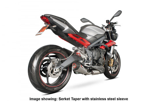 Scorpion RTR79TEO Triumph Serket Taper Slip-On - Titanium Sleeve (Street Triple 675 / Street Triple 675 R) | ML Performance UK UK