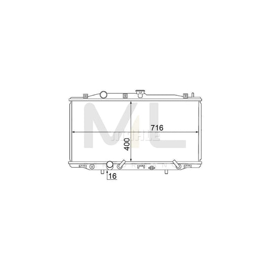 MAHLE ORIGINAL CR 1462 000S Engine radiator for HONDA ACCORD Brazed cooling fins | ML Performance Car Parts