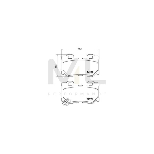 Brembo P 56 085 Brake Pad Set With Acoustic Wear Warning | ML Performance Car Parts