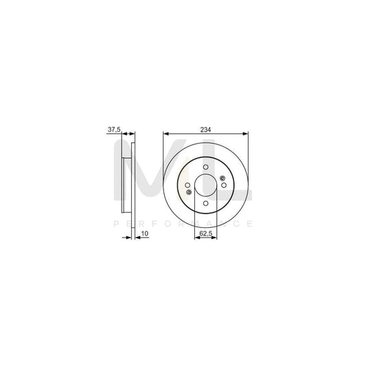 BOSCH 0 986 479 S61 Brake Disc Solid, Oiled | ML Performance Car Parts