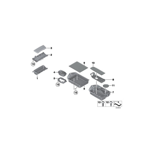 Genuine BMW 51169181226 E89 Storage Tray, Cup Holder, Center Console SCHWARZ (Inc. Z4) | ML Performance UK Car Parts