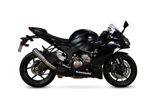 Scorpion PKA129TEO Kawasaki Red Power Slip-On - Titanium Sleeve (Ninja ZX-6R / Ninja ZX-636) | ML Performance UK UK