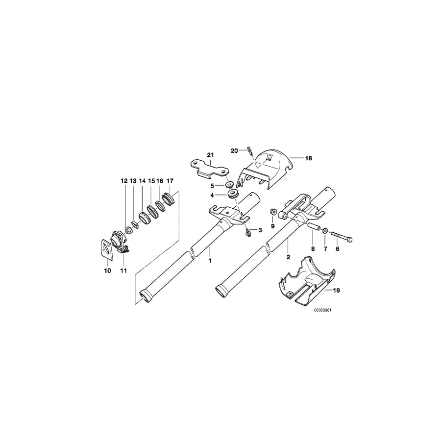Genuine BMW 32311162183 E36 Steering Column Tube Painted (Inc. 316i, 325td & 318is) | ML Performance UK Car Parts