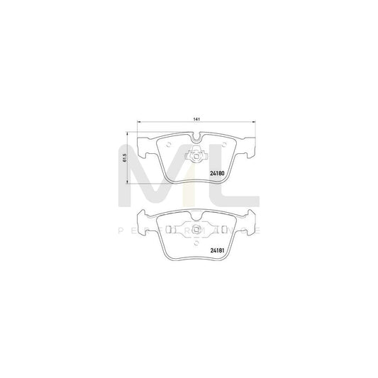 Brembo P 50 116 Brake Pad Set Prepared For Wear Indicator | ML Performance Car Parts