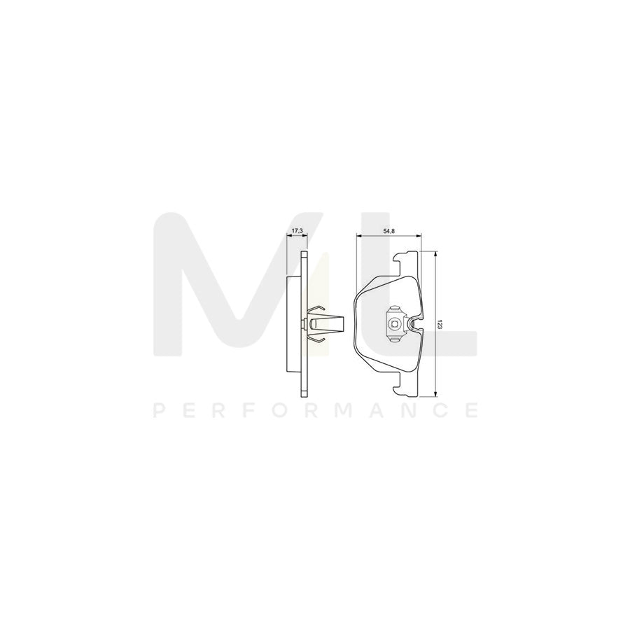 Bosch 0986424653 Brake Pad Set For Bmw 7 (E65, E66, E67) Front Axle, Rear Axle, With Mounting Manual BP369 | ML Performance Car Parts