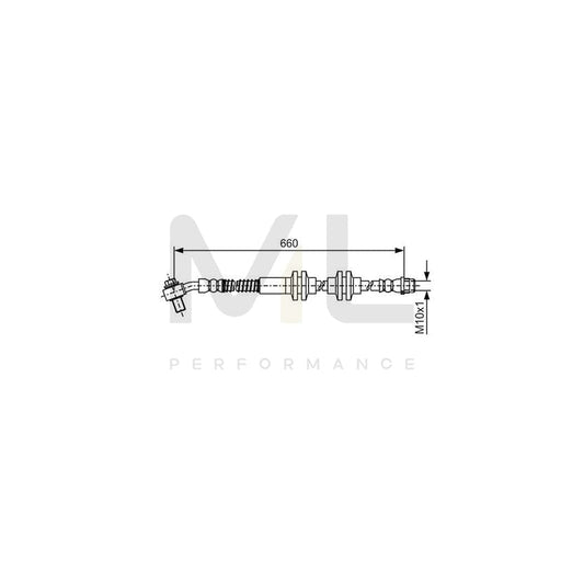 BOSCH 1 987 481 A48 Brake Hose 660mm | ML Performance Car Parts