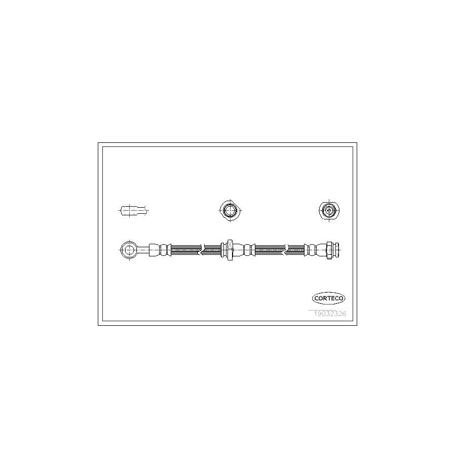 Corteco 19032326 Brake Hose For Nissan Almera Tino (V10) | ML Performance UK
