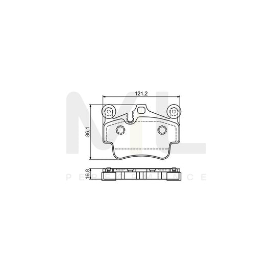 Bosch 0986494567 Brake Pad Set With Anti-Squeak Plate, With Mounting Manual BP1488 | ML Performance Car Parts