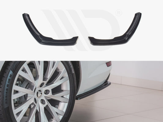 Maxton Design SK-SU-3F-RSD1T Rear Side Splitters Skoda Superb MK3 Fl Hatchback / Estate (2019-) | ML Performance UK Car Parts