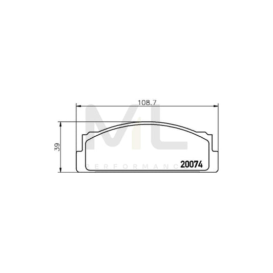 Hella 8DB 355 007-101 Brake Pad Set Not Prepared For Wear Indicator | ML Performance Car Parts