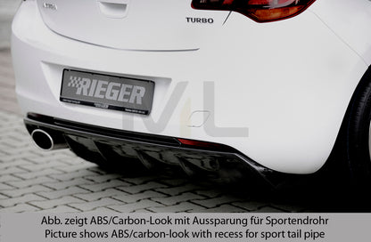 Rieger 00088112 Opel Astra J Rear Diffuser 4 | ML Performance UK Car Parts