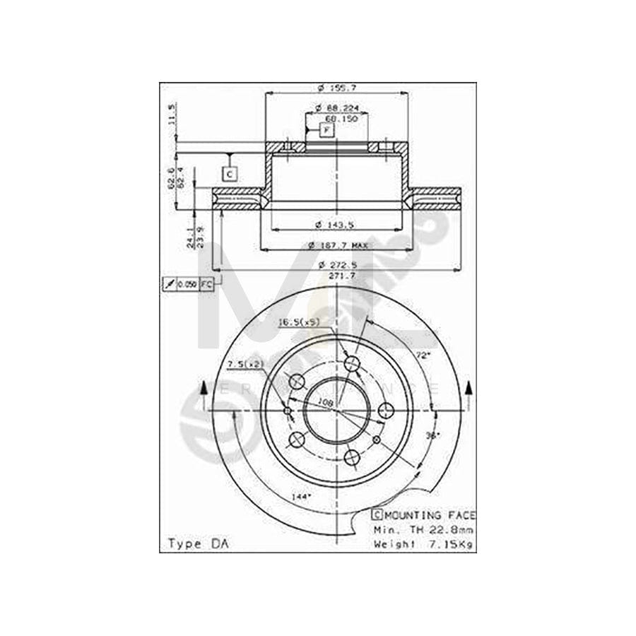 BREMBO 09.C133.10 Brake Disc Internally Vented, High-carbon, with bolts/screws | ML Performance Car Parts