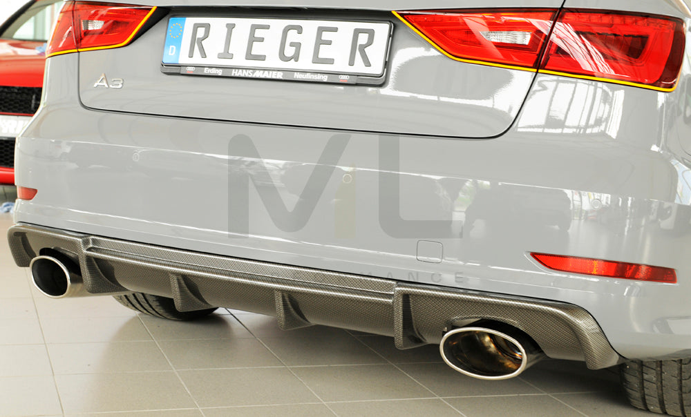 Rieger 00099369 Audi 8V Rear Diffuser (A3 & S3) 4 | ML Performance UK Car Parts