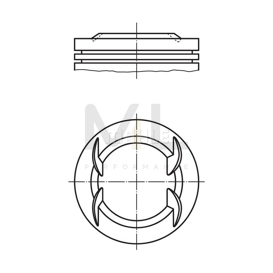 MAHLE ORIGINAL 063 10 00 Piston 82,0 mm, without cooling duct | ML Performance Car Parts