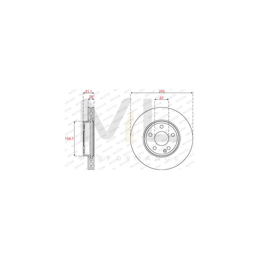 FERODO DDF2760C Brake Disc Vented | ML Performance Car Parts