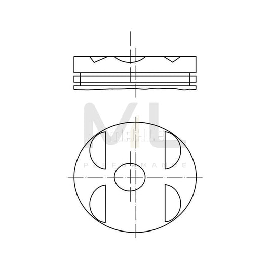 MAHLE ORIGINAL 001 04 01 Piston 89,5 mm, with cooling duct, with piston ring carrier | ML Performance Car Parts