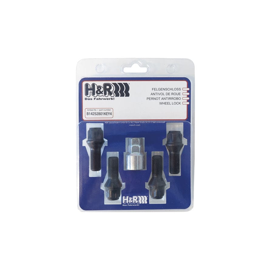 H&R B1454406KEY4 Wheel-Lock set M14 with movable round head R14mm | ML Performance UK Car Parts
