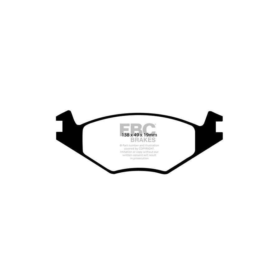 EBC PD01KF1340 Seat VW Greenstuff Front Brake Pad & Plain Disc Kit  - Girling/TRW Caliper 2 | ML Performance UK Car Parts