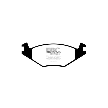 EBC PD01KF1340 Seat VW Greenstuff Front Brake Pad & Plain Disc Kit  - Girling/TRW Caliper 2 | ML Performance UK Car Parts