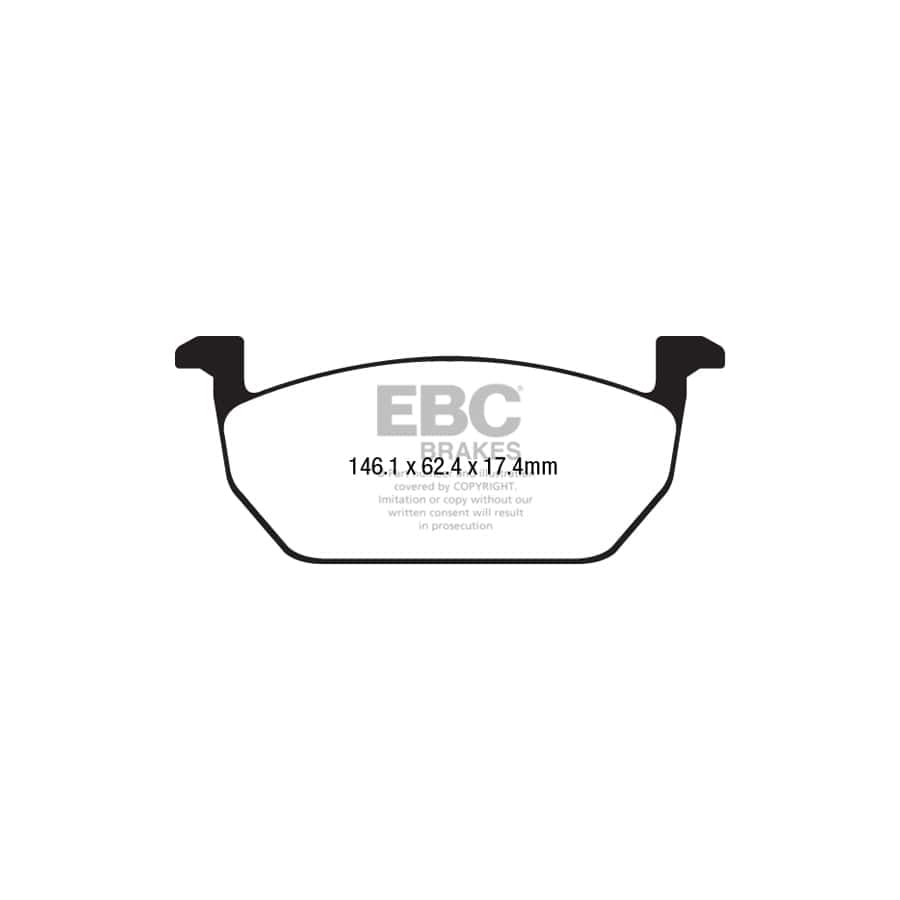 EBC PD06KF826 Audi Seat VW Greenstuff Front Brake Pad & USR Disc Kit - Girling/TRW Caliper (Inc. A1, Arona, Polo) 2 | ML Performance UK Car Parts