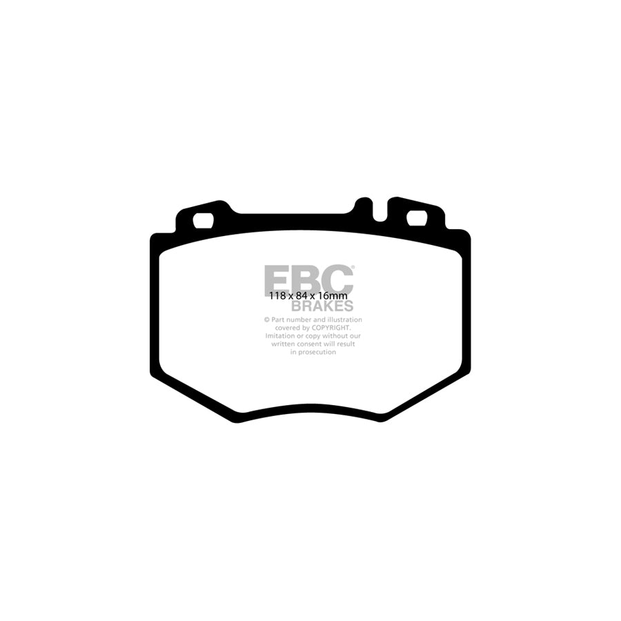 EBC PD03KF775 Mercedes-Benz W220 Yellowstuff Front Brake Pad & Plain Disc Kit - Brembo Caliper 2 | ML Performance UK Car Parts