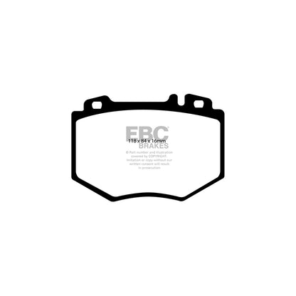 EBC PD03KF775 Mercedes-Benz W220 Yellowstuff Front Brake Pad & Plain Disc Kit - Brembo Caliper 2 | ML Performance UK Car Parts
