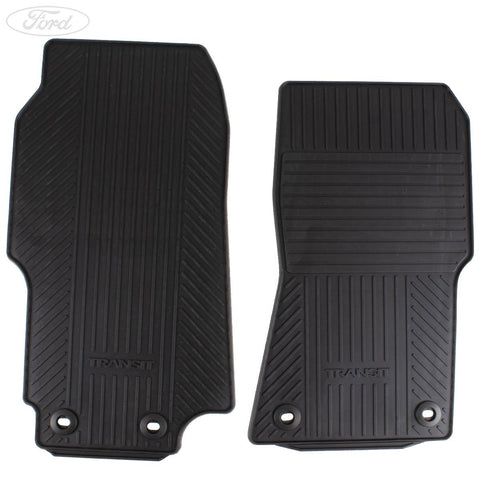 GENUINE FORD 1737031 TRANSIT MK7 FRONT RUBBER CONTOUR FLOOR MATS & CLIP 06-14 | ML Performance UK