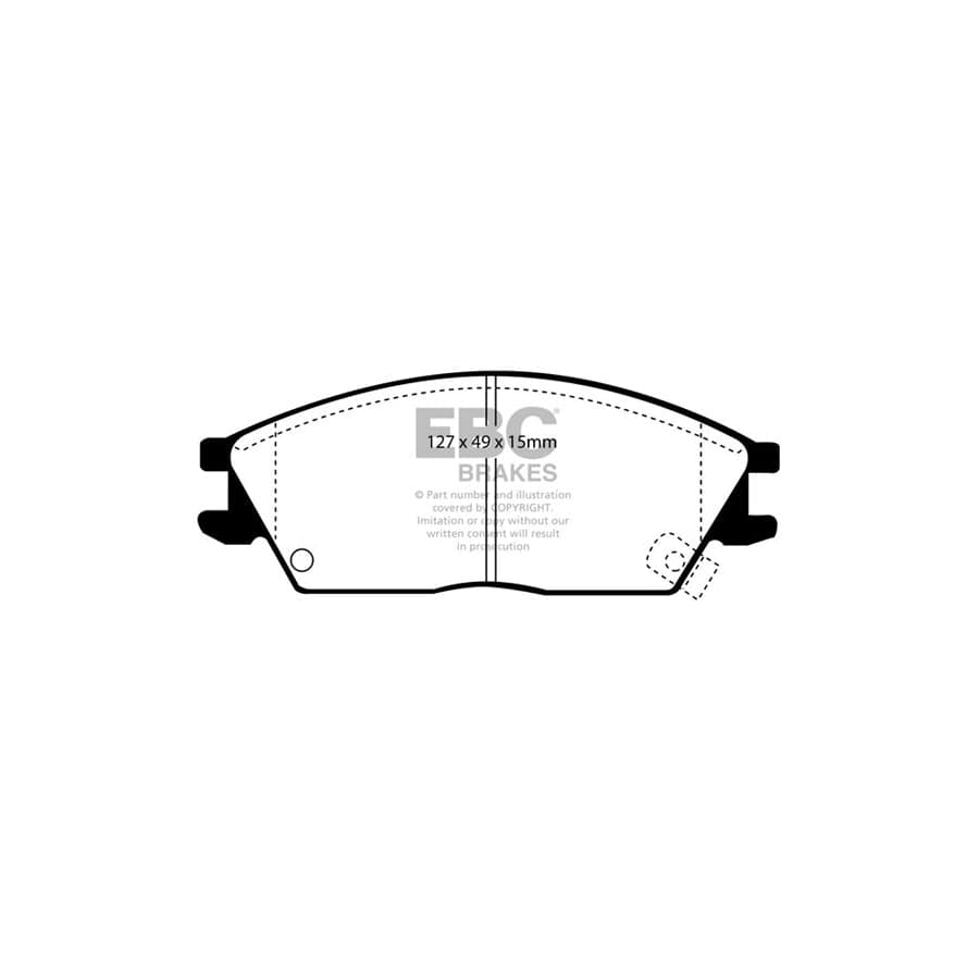 EBC PD01KF708 Hyundai Lantra Greenstuff Front Brake Pad & Plain Disc Kit  2 | ML Performance UK Car Parts