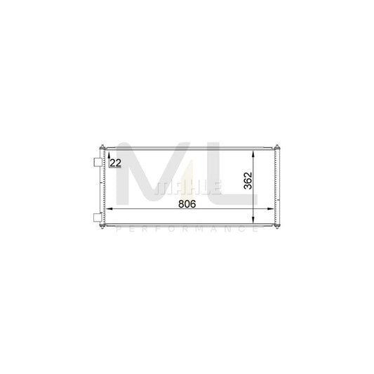 MAHLE ORIGINAL AC 321 000S Air conditioning condenser for FORD TRANSIT without dryer | ML Performance Car Parts