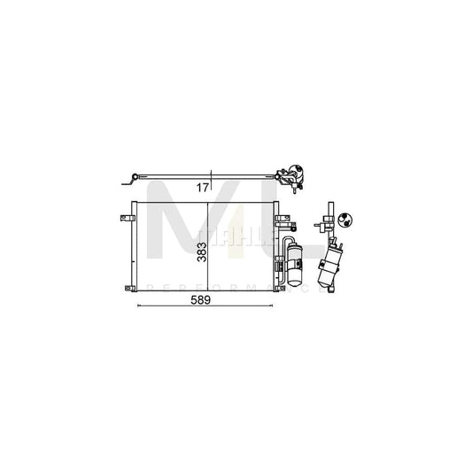 MAHLE ORIGINAL AC 644 000S Air conditioning condenser with dryer, with seal ring | ML Performance Car Parts