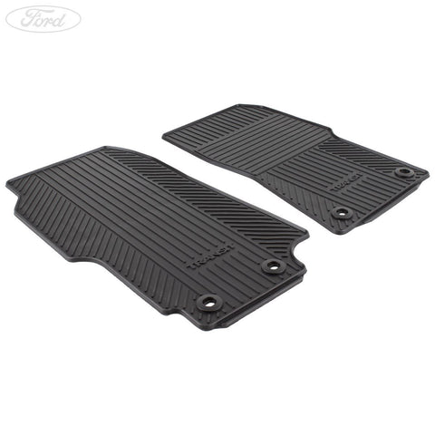 GENUINE FORD 1737031 TRANSIT MK7 FRONT RUBBER CONTOUR FLOOR MATS & CLIP 06-14 | ML Performance UK