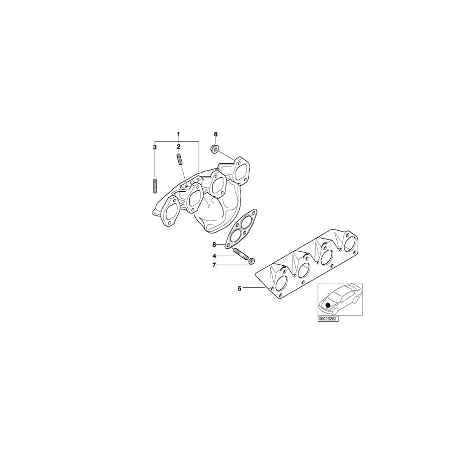 Genuine BMW 11621732924 E46 E36 Exhaust Manifold (Inc. 318Ci, 316i 1.9 & Z3 1.9) | ML Performance UK Car Parts