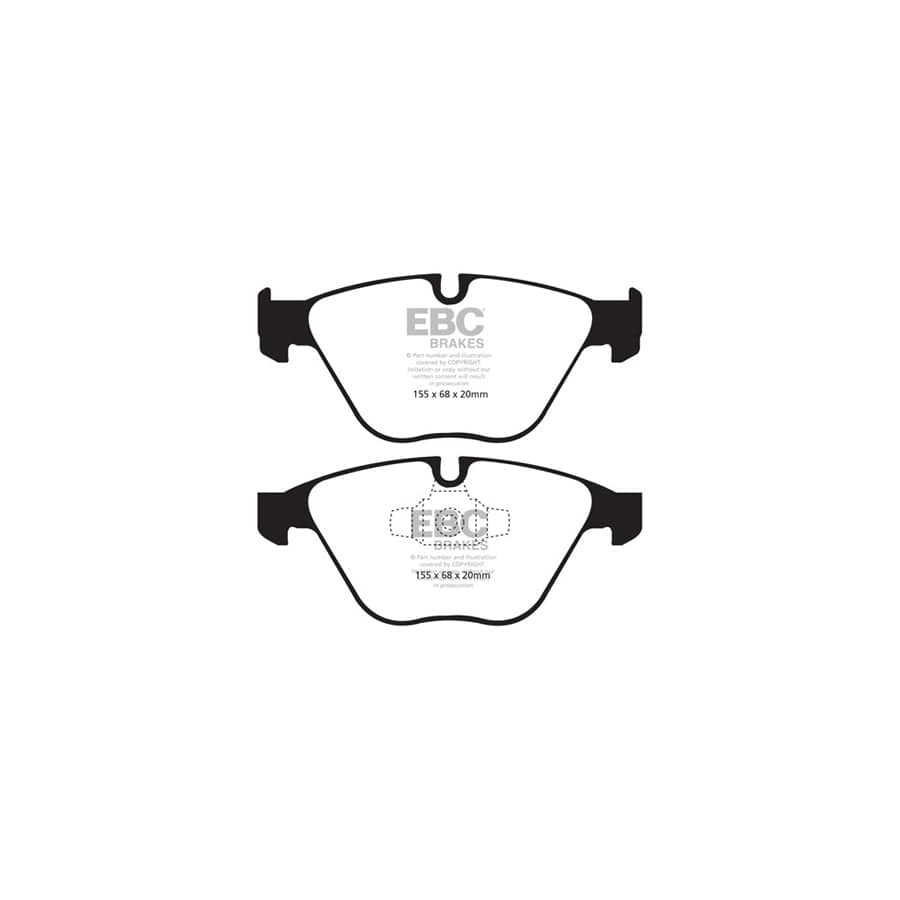 EBC PD07KF051 BMW E91 E92 Redstuff Front Brake Pad & USR Disc Kit - ATE Caliper 2 | ML Performance UK Car Parts