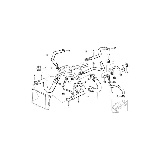 Genuine BMW 11531312966 E34 Vent Pipe (Inc. M5 3.8, M5 3.6 & M5) | ML Performance UK Car Parts