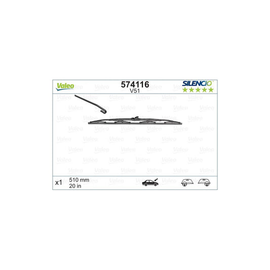 Valeo Silencio Conventional Single, Silencio Standard 574116 Wiper Blade | ML Performance UK Car Parts